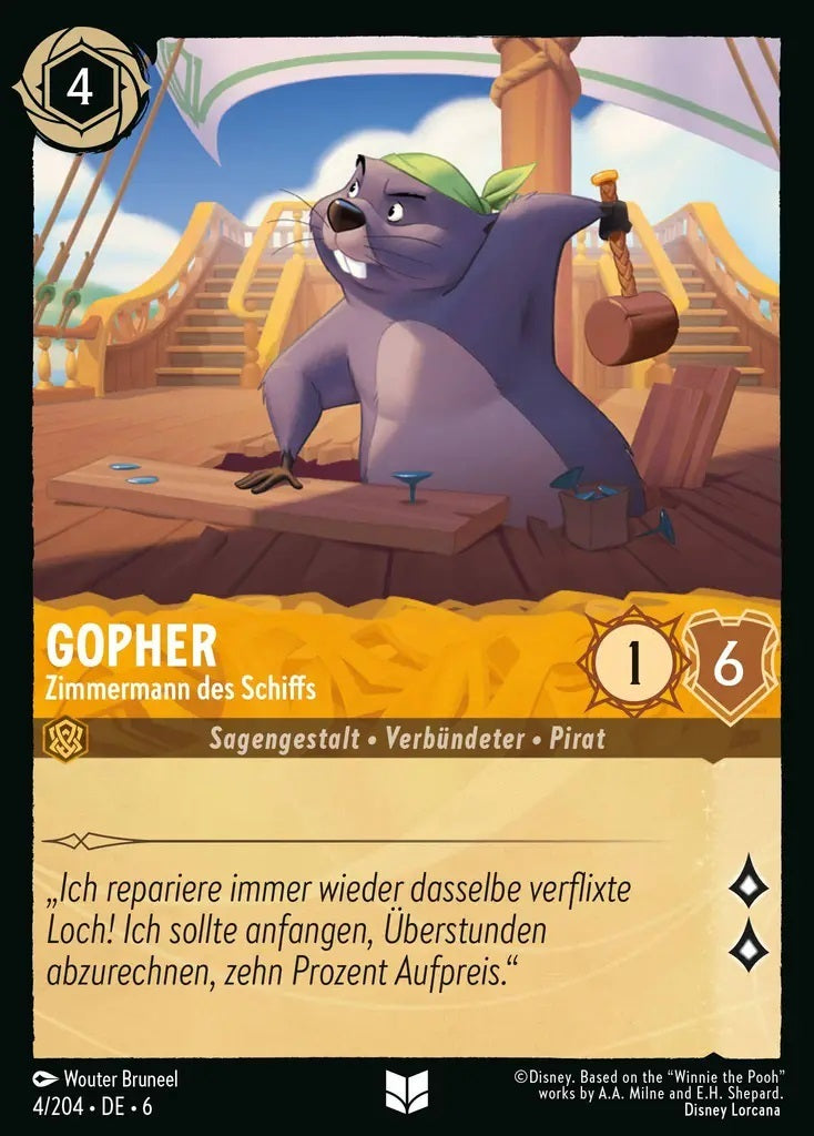 Lorcana Azurblaues Meer 6-004 UC Gopher Bernstein