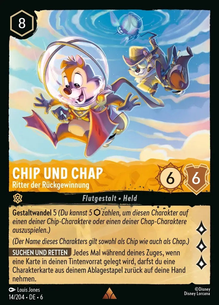 Lorcana Azurblaues Meer 6-014 R Chip und Chap Bernstein