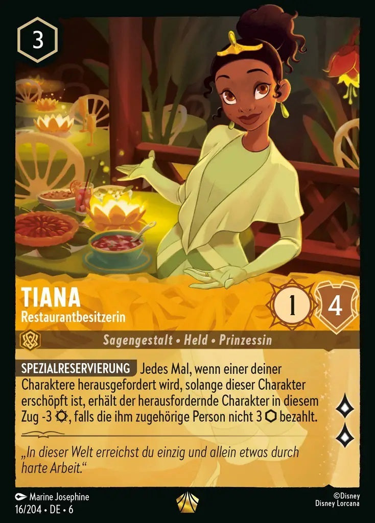 Lorcana Azurblaues Meer 6-016 L Tiana Bernstein