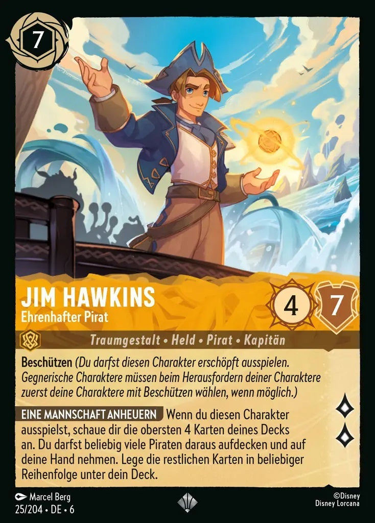 Lorcana Azurblaues Meer 6-025 SR Jim Hawkins Bernstein