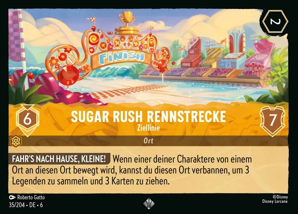 Lorcana Azurblaues Meer 6-035 SR Sugar Rush Rennstrecke Bernstein