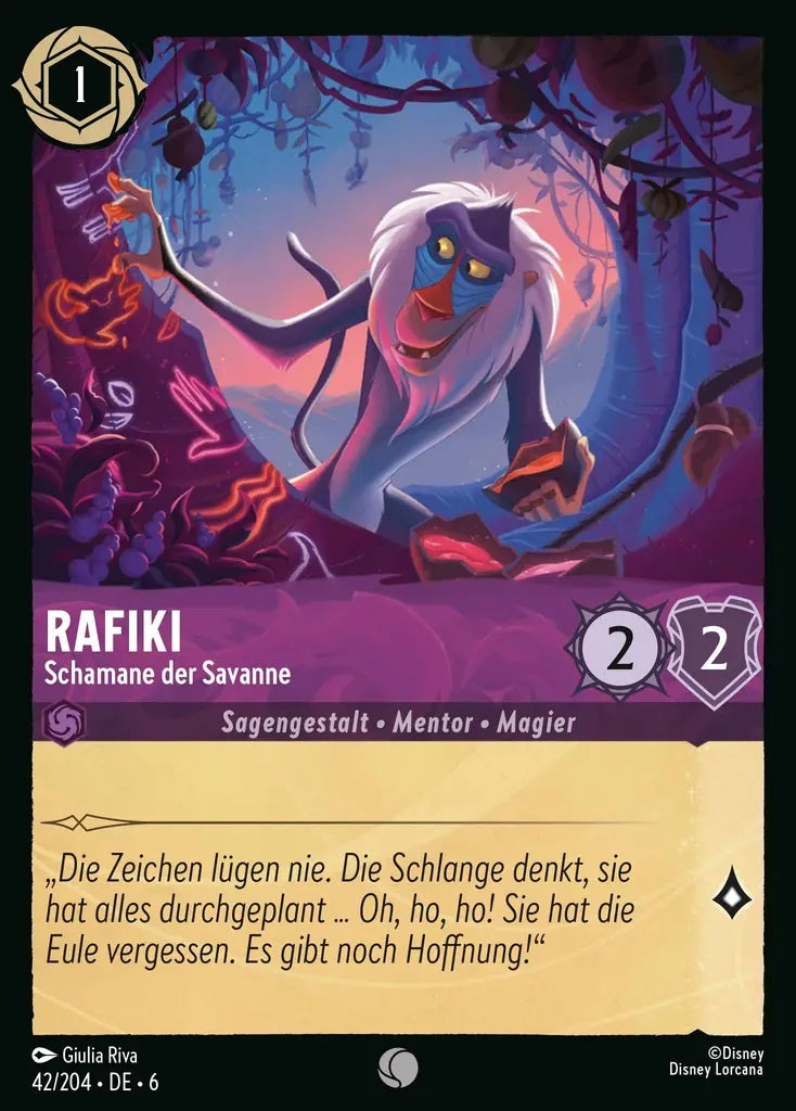 Lorcana Azurblaues Meer 6-042 C Rafiki Amethyst