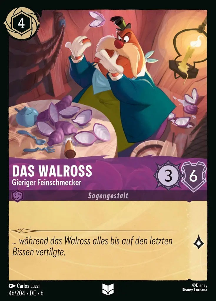 Lorcana Azurblaues Meer 6-046 UC Das Walross Amethyst