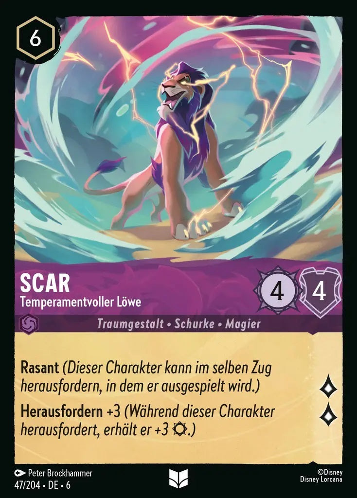 Lorcana Azurblaues Meer 6-047 UC Scar Amethyst