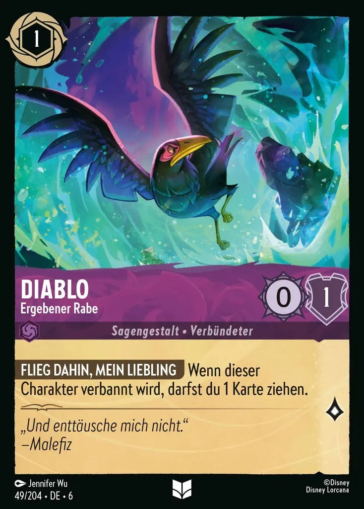 Lorcana Azurblaues Meer 6-049 UC Diablo Amethyst