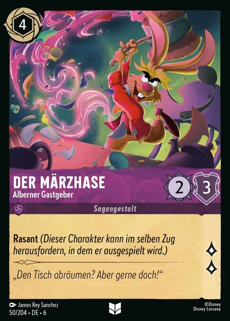 Lorcana Azurblaues Meer 6-050 UC Der Märzhase Amethyst