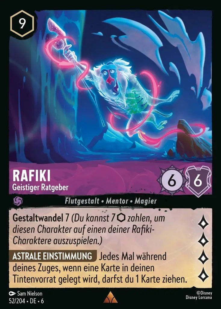 Lorcana Azurblaues Meer 6-052 R Rafiki Amethyst