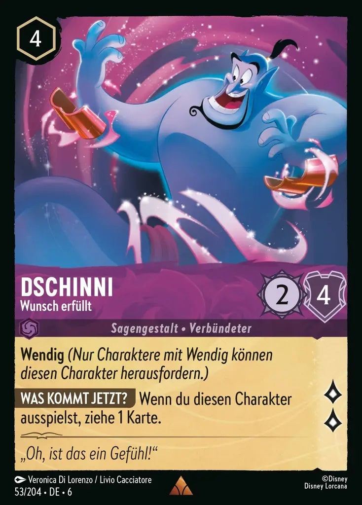 Lorcana Azurblaues Meer 6-053 R Dschinni Amethyst