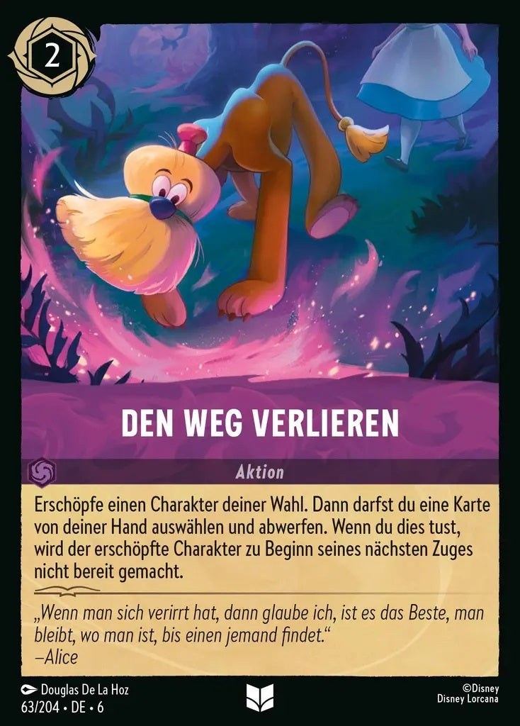 Lorcana Azurblaues Meer 6-063 UC Den Weg verlieren Amethyst