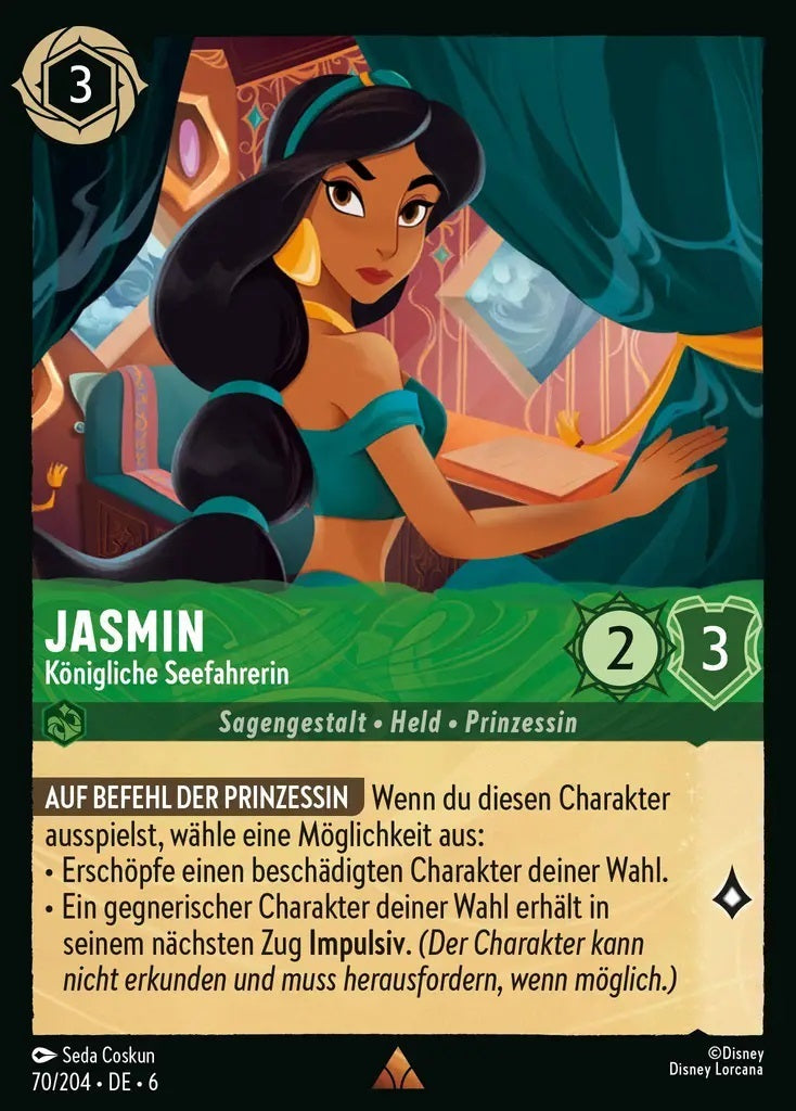 Lorcana Azurblaues Meer 6-070 R Jasmin Smaragd