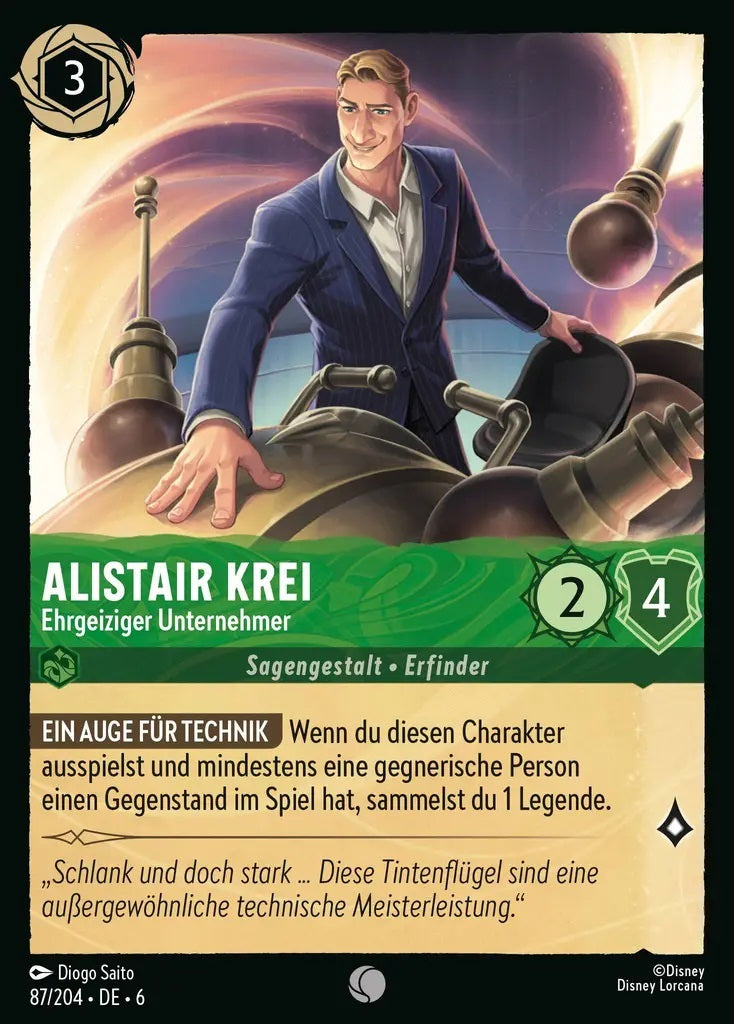 Lorcana Azurblaues Meer 6-087 C Alistair Krei Smaragd