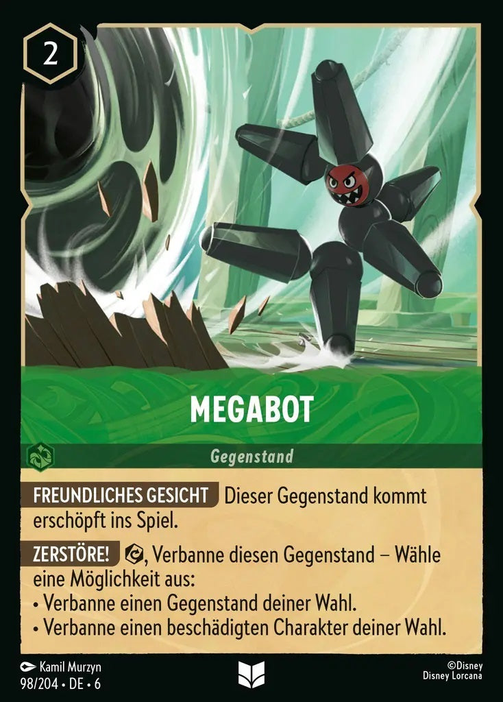 Lorcana Azurblaues Meer 6-098 UC Megabot Smaragd