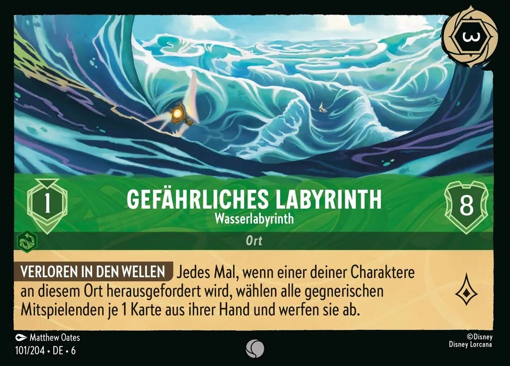 Lorcana Azurblaues Meer 6-101 C Gefährliches Labyrinth Smaragd