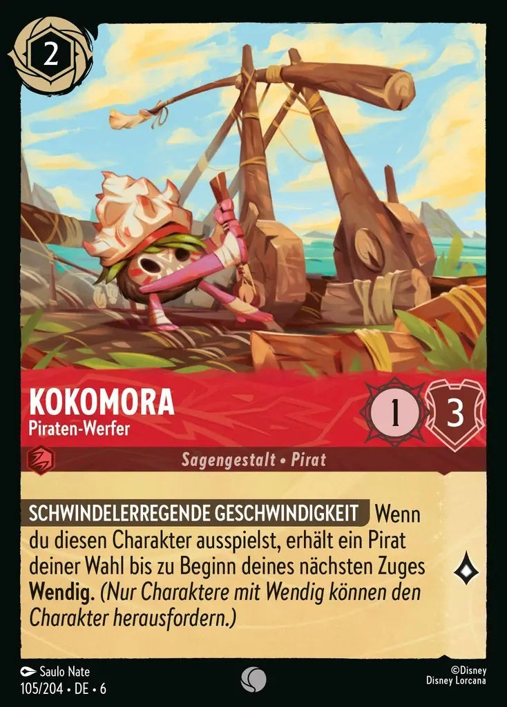 Lorcana Azurblaues Meer 6-105 C Kokomora Rubin