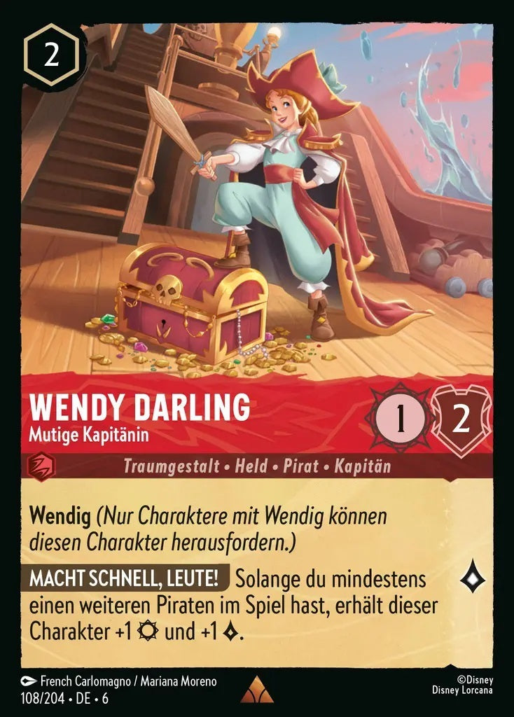 Lorcana Azurblaues Meer 6-108 R Wendy Darling Rubin
