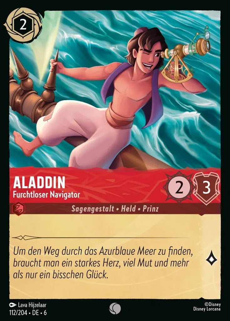 Lorcana Azurblaues Meer 6-112 C Aladdin Rubin