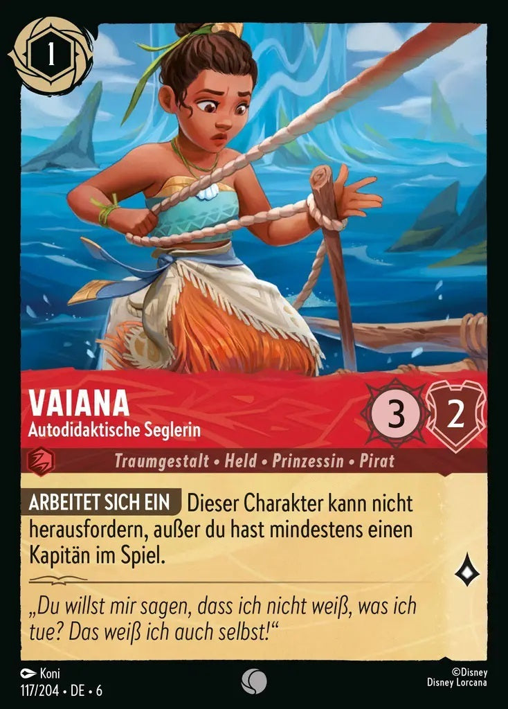 Lorcana Azurblaues Meer 6-117 C Vaiana Rubin