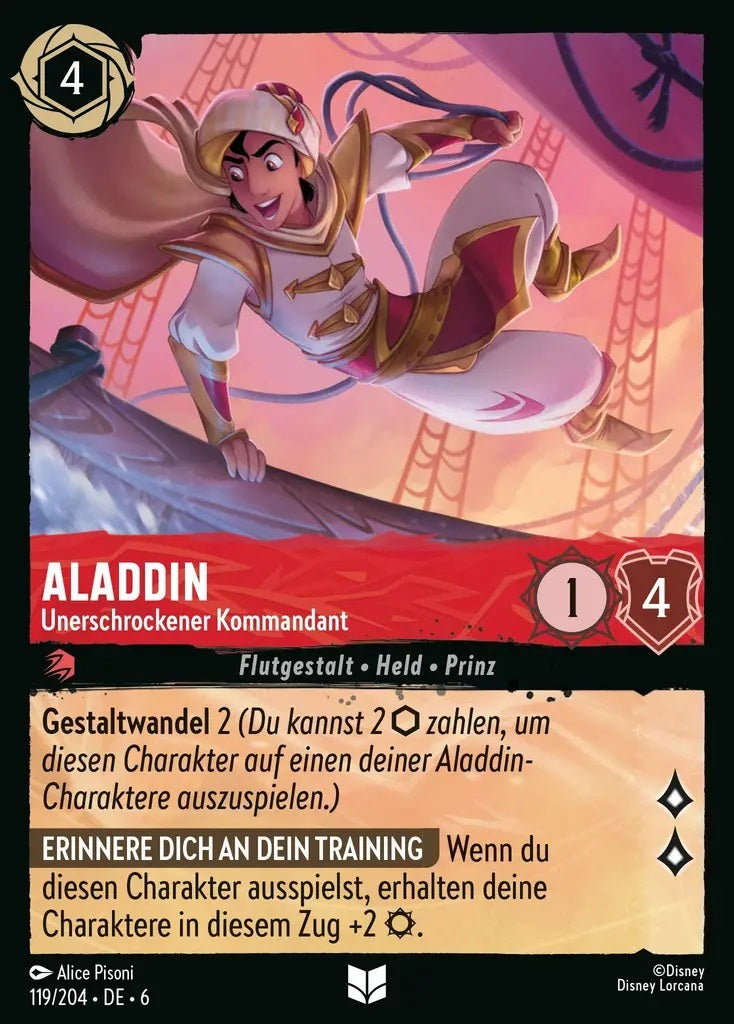 Lorcana Azurblaues Meer 6-119 UC Aladdin Rubin