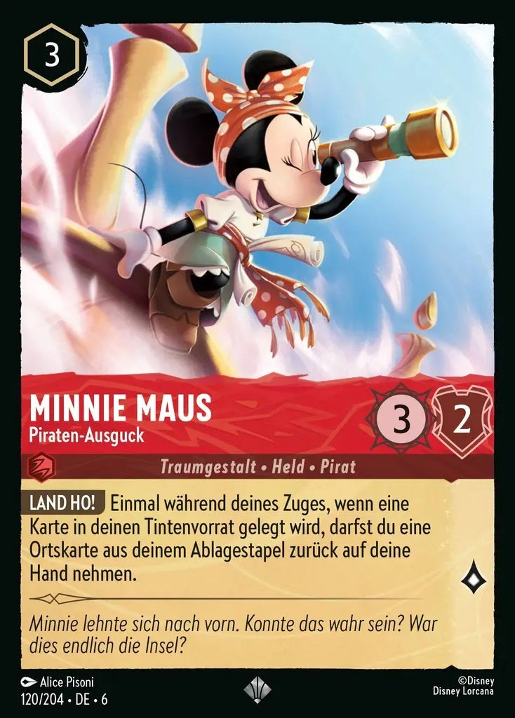 Lorcana Azurblaues Meer 6-120 SR Minnie Maus Rubin