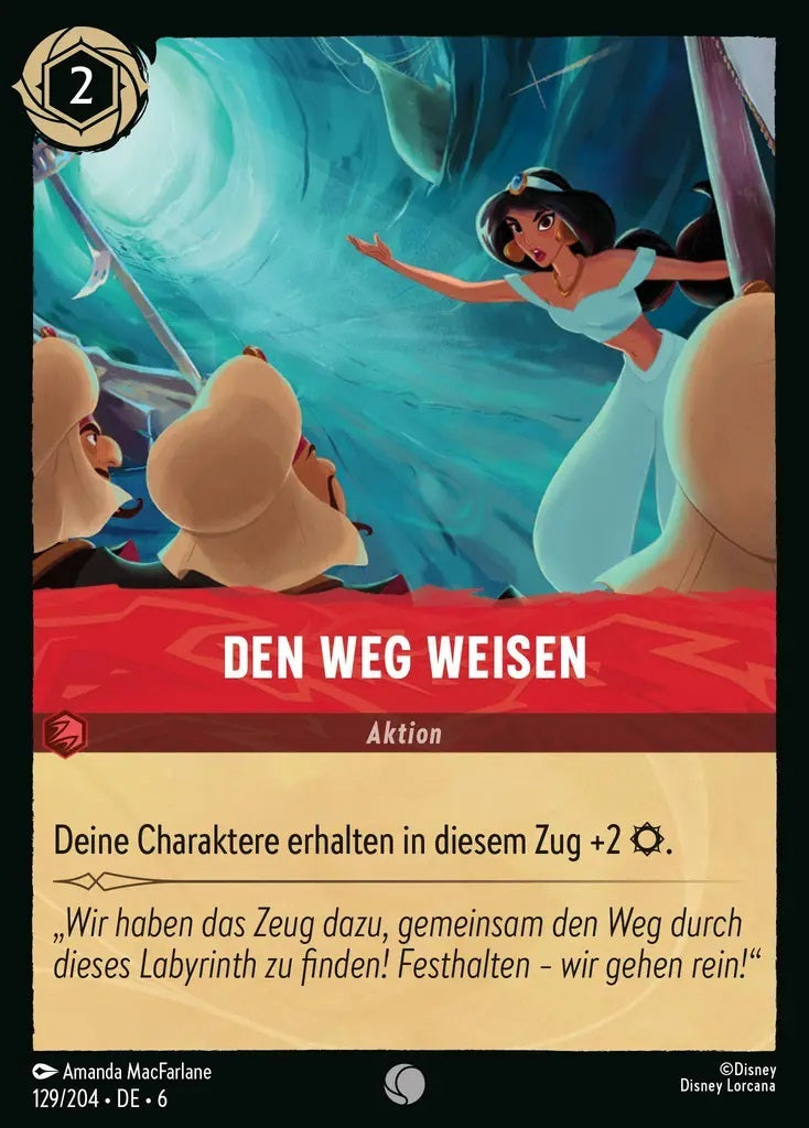Lorcana Azurblaues Meer 6-129 C Den Weg weisen Rubin