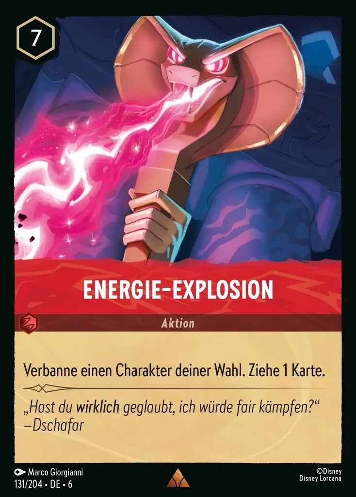 Lorcana Azurblaues Meer 6-131 R Energie-Explosion Rubin