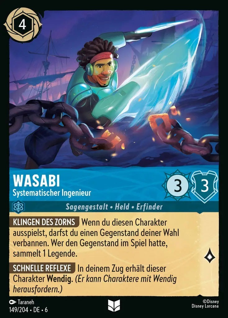 Lorcana Azurblaues Meer 6-149 UC Wasabi Saphir