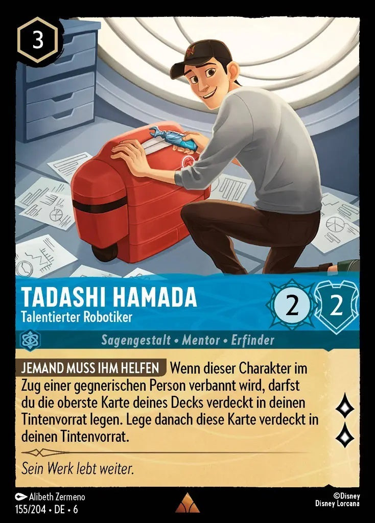 Lorcana Azurblaues Meer 6-155 R Tadashi Hamada Saphir