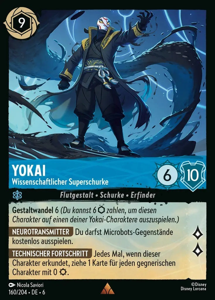 Lorcana Azurblaues Meer 6-160 R Yokai Saphir