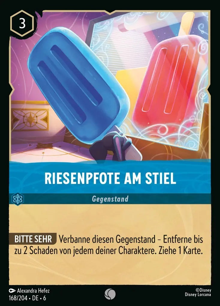 Lorcana Azurblaues Meer 6-168 C Riesenpfote am Stiel Saphir