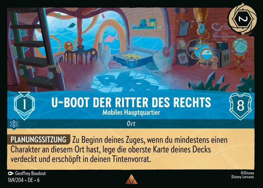 Lorcana Azurblaues Meer 6-169 R U-Boot der Ritter des Rechts Saphir