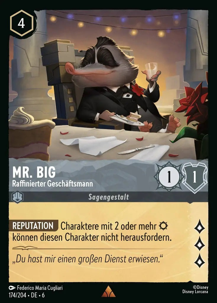 Lorcana Azurblaues Meer 6-174 R Mr. Big Stahl