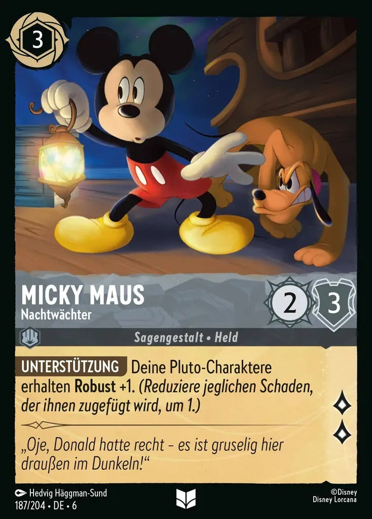 Lorcana Azurblaues Meer 6-187 UC Micky Maus Stahl