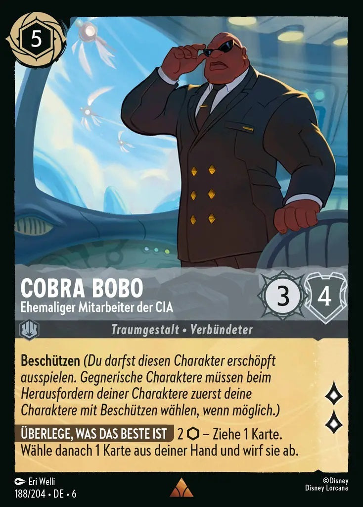 Lorcana Azurblaues Meer 6-188 R Cobra Bobo Stahl