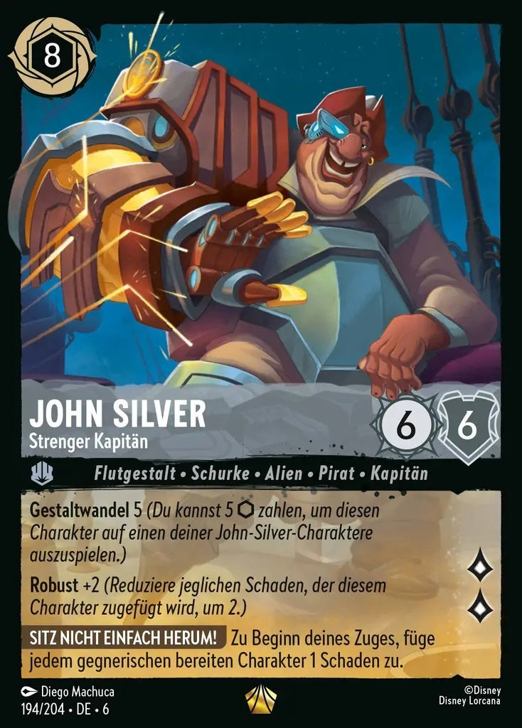 Lorcana Azurblaues Meer 6-194 L John Silver Stahl