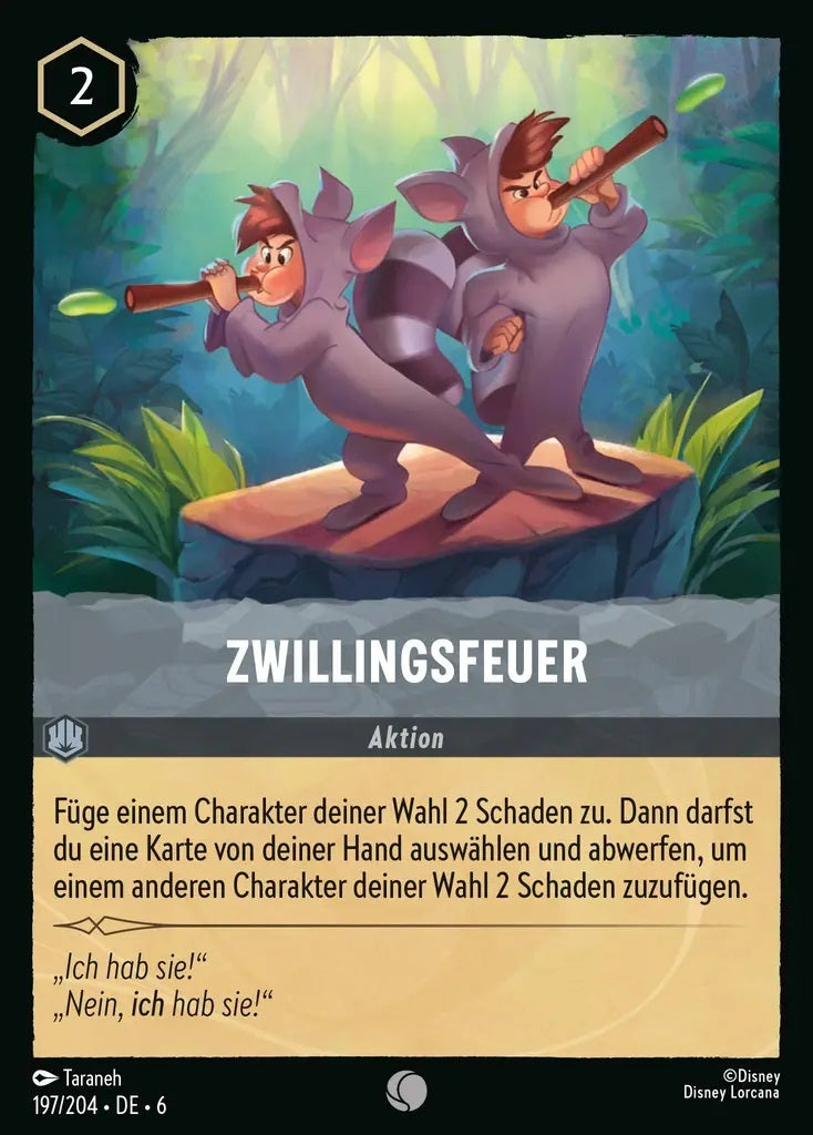 Lorcana Azurblaues Meer 6-197 C Zwillingsfeuer Stahl