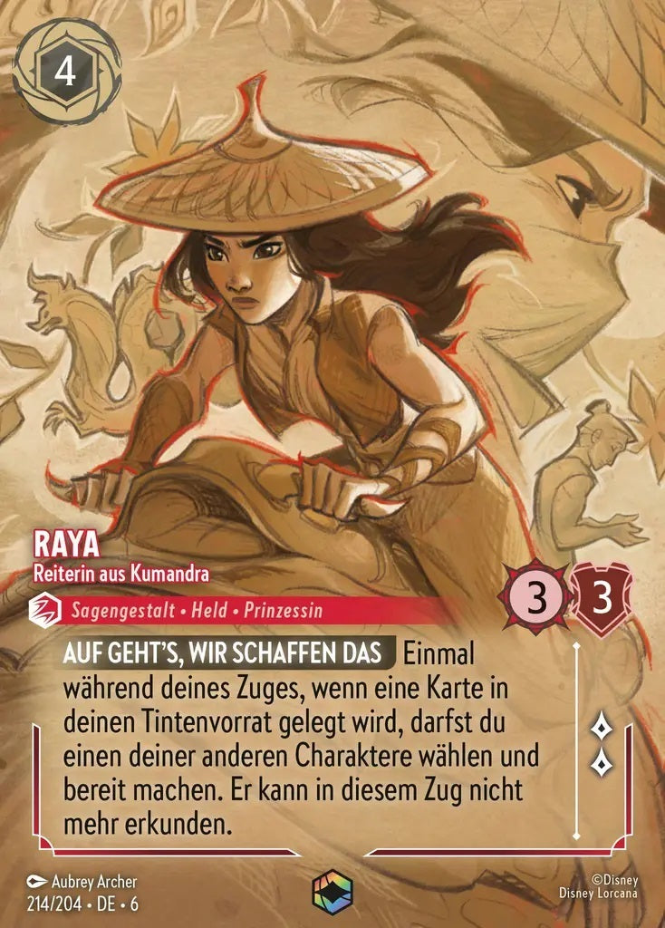 Lorcana Azurblaues Meer 6-214 Verzaubert Raya Rubin