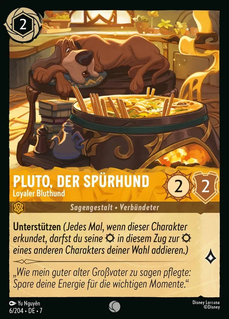 Lorcana Archazias Insel 7-006 C Pluto, der Spürhund Bernstein