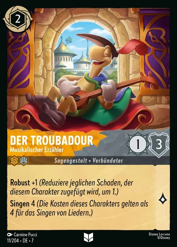 Lorcana Archazias Insel 7-011 UC Der Troubadour Bernstein