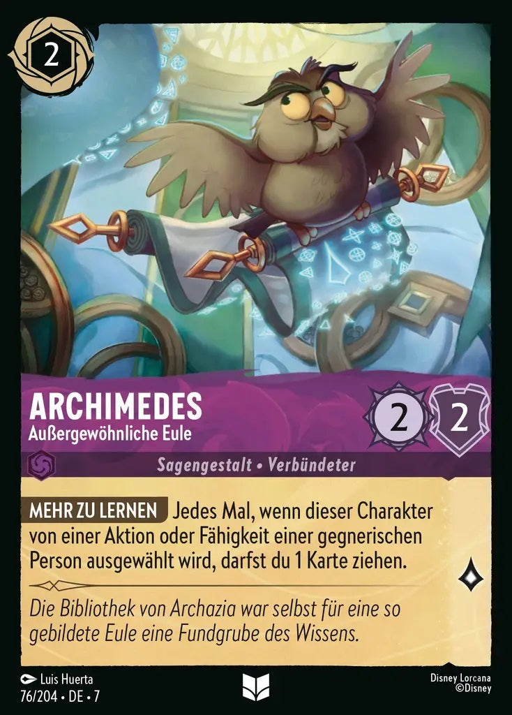 Lorcana Archazias Insel 7-076 UC Archimedes Amethyst