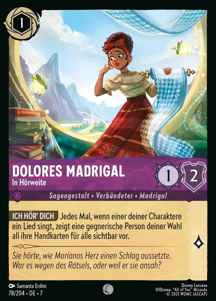 Lorcana Archazias Insel 7-078 C Dolores Madrigal Amethyst