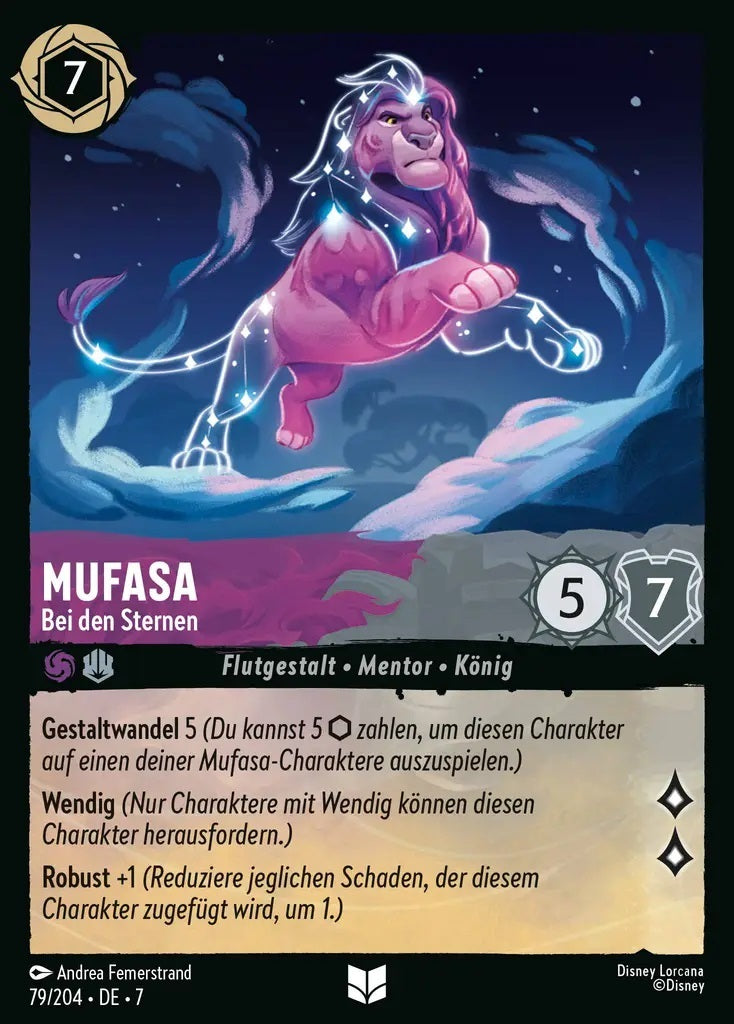Lorcana Archazias Insel 7-079 UC Mufasa Amethyst