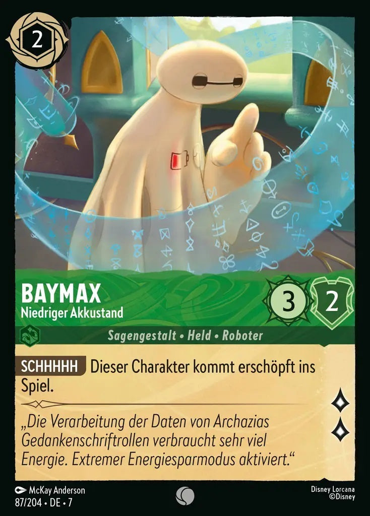 Lorcana Archazias Insel 7-087 C BAYMAX Smaragd