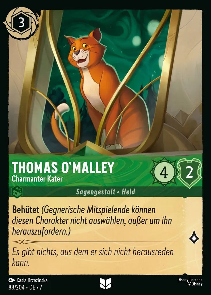 Lorcana Archazias Insel 7-088 UC Thomas OMalley Smaragd
