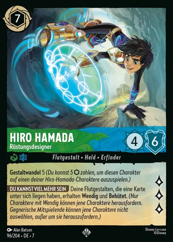 Lorcana Archazias Insel 7-096 SR Hiro Hamada Smaragd