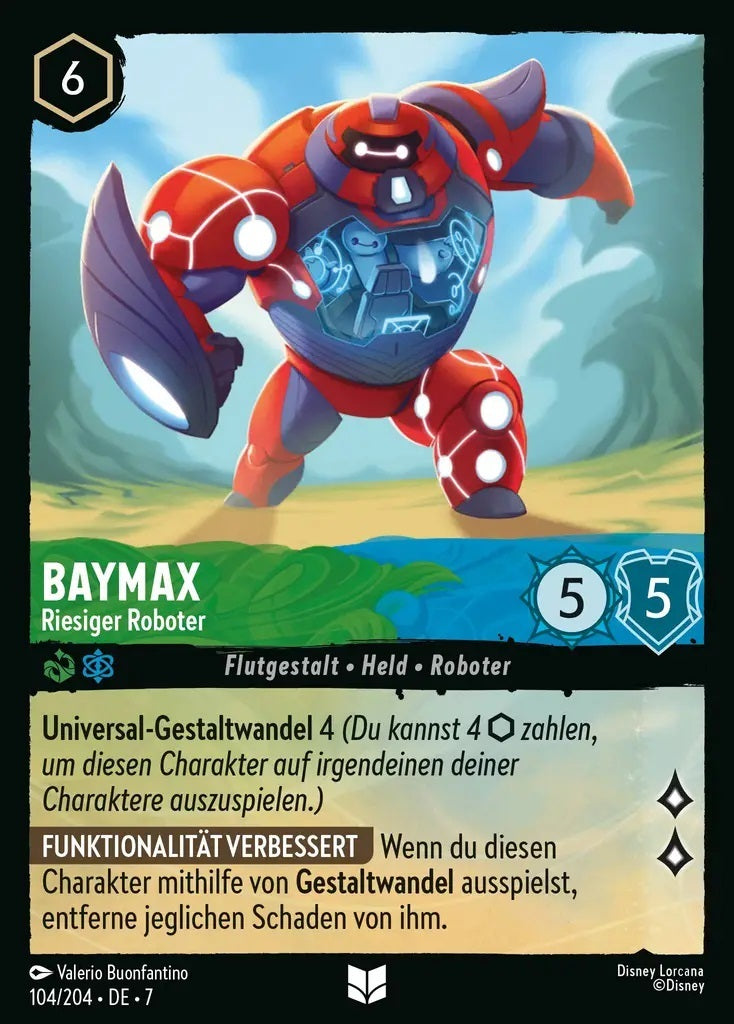 Lorcana Archazias Insel 7-104 UC BAYMAX Smaragd