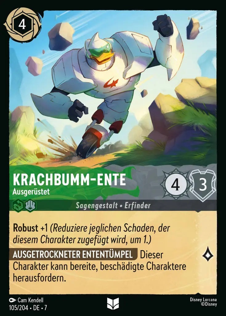 Lorcana Archazias Insel 7-105 UC Krachbumm-Ente Smaragd