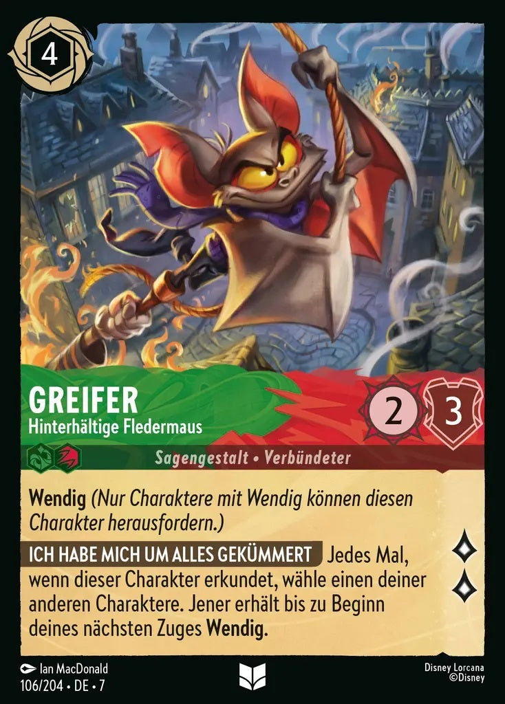 Lorcana Archazias Insel 7-106 UC Greifer Smaragd