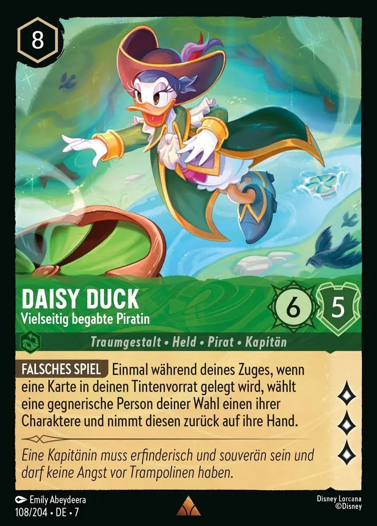 Lorcana Archazias Insel 7-108 R Daisy Duck Smaragd