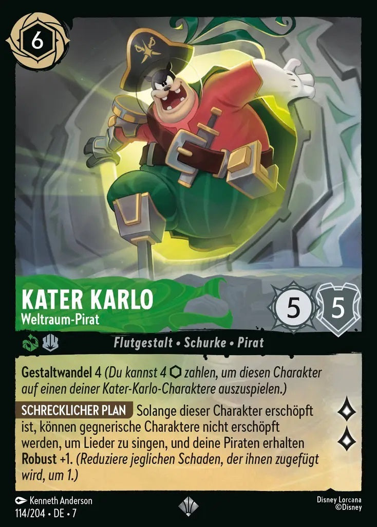 Lorcana Archazias Insel 7-114 SR Kater Karlo Smaragd