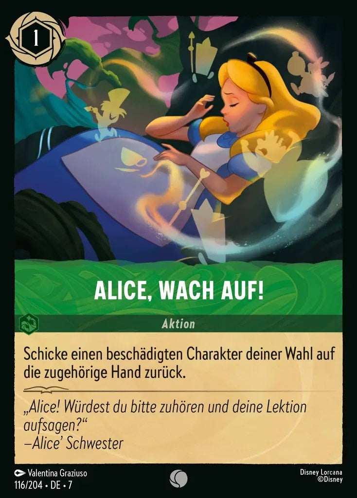 Lorcana Archazias Insel 7-116 C Alice, wach auf! Smaragd